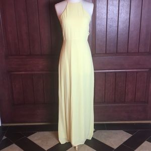 Maxi,no back, Forever21 dress, small, light yellow